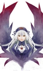 Rating: Safe Score: 0 Tags: 1girl black_ribbon black_wings detached_collar dress feathered_wings flower frills hairband image juliet_sleeves long_hair long_sleeves looking_at_viewer puffy_sleeves ribbon rose silver_hair simple_background solo suigintou white_background wings User: admin