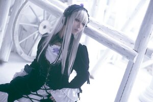 Rating: Safe Score: 0 Tags: 1girl bangs blurry closed_mouth depth_of_field dress frills gothic_lolita lolita_fashion long_hair long_sleeves sitting solo suigintou User: admin