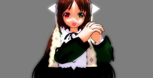 Rating: Safe Score: 0 Tags: 1girl :d auto_tagged bangs brown_hair dress green_eyes head_scarf heterochromia image long_sleeves looking_at_viewer open_mouth red_eyes simple_background smile solo suiseiseki upper_body User: admin