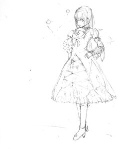 Rating: Safe Score: 0 Tags: 1girl dress full_body greyscale high_heels image monochrome sketch solo standing suigintou User: admin