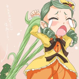 Rating: Safe Score: 0 Tags: 1girl blush closed_eyes dress frills green_hair hair_ornament image kanaria long_hair long_sleeves open_mouth solo tears User: admin