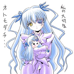Rating: Safe Score: 0 Tags: 1girl barasuishou blush_stickers dress hair_ornament image long_hair long_sleeves looking_at_viewer marker_(medium) open_mouth purple_dress ribbon simple_background solo traditional_media two_side_up very_long_hair white_background yellow_eyes User: admin