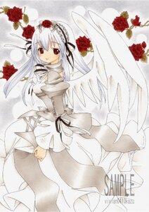 Rating: Safe Score: 0 Tags: 1girl dress flower hairband image long_hair looking_at_viewer red_eyes red_flower red_rose ribbon rose solo suigintou white_hair wings User: admin