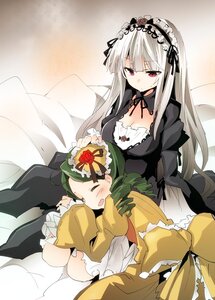Rating: Safe Score: 0 Tags: 2girls breasts cleavage closed_eyes doll_joints dress drill_hair flower frills green_hair hairband image joints kanaria lap_pillow lolita_hairband long_hair long_sleeves multiple_girls open_mouth pair silver_hair sitting sleeping suigintou very_long_hair wings User: admin