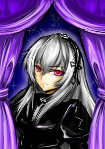 Rating: Safe Score: 0 Tags: 1girl black_dress closed_mouth curtain_grab curtains dress eyebrows_visible_through_hair hairband image long_hair long_sleeves looking_at_viewer pink_eyes silver_hair solo sparkle suigintou upper_body window User: admin