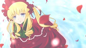 Rating: Safe Score: 0 Tags: 1girl blonde_hair blue_eyes bonnet bow dress drill_hair flower green_bow image long_hair long_sleeves looking_at_viewer petals red_dress rose rose_petals shinku sidelocks solo twintails User: admin