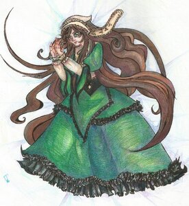 Rating: Safe Score: 0 Tags: 1girl brown_hair dress flower green_dress green_eyes image long_hair mermaid monster_girl solo suiseiseki very_long_hair User: admin