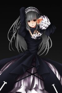 Rating: Safe Score: 0 Tags: 1girl black_dress dress frills gothic_lolita hairband image juliet_sleeves lolita_fashion long_hair long_sleeves looking_at_viewer puffy_sleeves red_eyes silver_hair solo suigintou User: admin