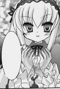 Rating: Safe Score: 0 Tags: 1girl blush dress frills greyscale hairband image lolita_hairband long_hair looking_at_viewer monochrome ribbon solo suigintou User: admin