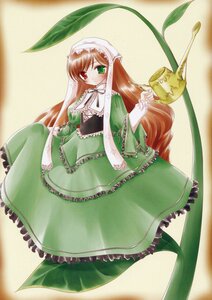 Rating: Safe Score: 0 Tags: 1girl artist_request brown_hair dress frills full_body green_dress green_eyes heterochromia highres image long_hair long_sleeves looking_at_viewer red_eyes rozen_maiden solo suiseiseki twintails very_long_hair watering_can User: admin