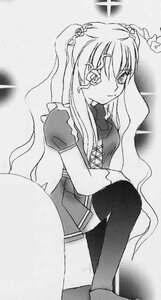 Rating: Safe Score: 0 Tags: 1girl dress flower greyscale hair_ornament image kirakishou long_hair monochrome puffy_sleeves sitting solo thighhighs User: admin