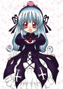 Rating: Safe Score: 0 Tags: 1girl :d blush dress food frills fruit hairband lolita_fashion lolita_hairband long_hair long_sleeves looking_at_viewer open_mouth red_eyes smile solo suigintou User: admin