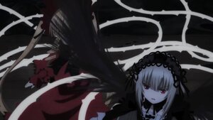 Rating: Safe Score: 0 Tags: 1girl bangs black_dress black_ribbon black_wings dress eyebrows_visible_through_hair frills hairband image long_hair long_sleeves looking_at_viewer open_mouth pair red_eyes ribbon rose shinku solo suigintou very_long_hair wings User: admin