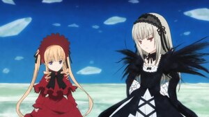 Rating: Safe Score: 0 Tags: 2girls black_wings blonde_hair blue_eyes bonnet bow day dress flower frills hairband image long_hair long_sleeves looking_at_viewer multiple_girls pair red_dress red_eyes shinku silver_hair sky standing suigintou twintails very_long_hair wings User: admin