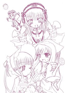 Rating: Safe Score: 0 Tags: 3girls 4girls :d artist_request bangs blush bonnet clenched_hands cup dress drill_hair flower flying food frills fruit hairband heterochromia hina_ichigo image lolita_hairband long_hair long_sleeves looking_at_another looking_at_viewer monochrome multiple multiple_girls o_o one_eye_closed open_mouth outstretched_arms purple_theme ribbon rozen_maiden saucer shinku simple_background smile strawberry suigintou suiseiseki sweatdrop tagme teacup twin_drills twintails very_long_hair watering_can white_background wings User: admin