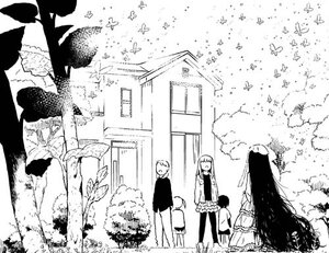 Rating: Safe Score: 0 Tags: 1boy bug butterfly comic dress greyscale image insect long_hair monochrome multiple_girls solo suiseiseki tree very_long_hair User: admin