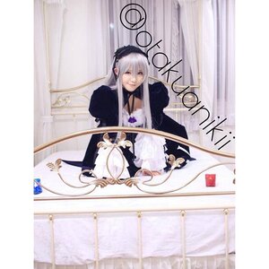 Rating: Safe Score: 0 Tags: 1girl cover cover_page dress flower frills long_hair long_sleeves looking_at_viewer puffy_sleeves silver_hair solo suigintou very_long_hair User: admin