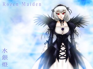 Rating: Safe Score: 0 Tags: 1girl black_dress black_ribbon black_wings cross-laced_clothes detached_collar dress flower frills hairband image juliet_sleeves long_hair long_sleeves looking_at_viewer puffy_sleeves red_eyes ribbon silver_hair solo standing suigintou wings User: admin