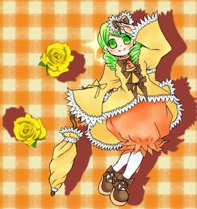 Rating: Safe Score: 0 Tags: 1girl argyle argyle_background argyle_legwear board_game checkerboard_cookie checkered checkered_background checkered_floor checkered_kimono checkered_scarf checkered_skirt chess_piece dress drill_hair flower green_eyes green_hair image kanaria long_sleeves perspective pink_rose plaid_background rose solo tile_floor tiles twin_drills yellow_flower yellow_rose User: admin