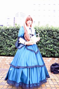 Rating: Safe Score: 0 Tags: 1girl blue_dress chain-link_fence dress fence long_hair outdoors pavement pink_hair solo standing suiseiseki tile_floor tiles User: admin