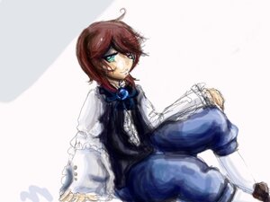 Rating: Safe Score: 0 Tags: 1boy 1girl blue_rose brown_hair frills image long_sleeves pants short_hair sitting smile solo souseiseki User: admin