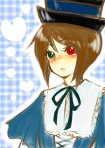 Rating: Safe Score: 0 Tags: 1girl black_headwear blue_dress blurry blush brown_hair frills green_eyes hat heterochromia image long_sleeves looking_at_viewer motion_blur red_eyes ribbon short_hair solo souseiseki suiseiseki top_hat upper_body User: admin