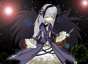 Rating: Safe Score: 0 Tags: 1girl black_dress black_wings dress flower frills hairband image juliet_sleeves lens_flare lolita_hairband long_hair long_sleeves looking_at_viewer moon night red_eyes rose silver_hair sky solo sparkle star_(sky) suigintou sun very_long_hair wings User: admin
