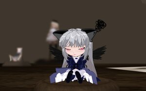 Rating: Safe Score: 0 Tags: 1girl animal_ears blurry blurry_background book depth_of_field dress frilled_dress frills image long_hair long_sleeves sitting solo suigintou wings User: admin