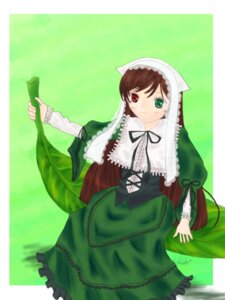 Rating: Safe Score: 0 Tags: 1girl brown_hair dress frills green_background green_dress green_eyes heterochromia holding image long_hair long_sleeves looking_at_viewer red_eyes solo suiseiseki very_long_hair User: admin