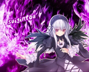 Rating: Safe Score: 0 Tags: 1girl black_dress black_wings detached_collar dress flower frilled_sleeves frills hairband image juliet_sleeves long_hair long_sleeves looking_at_viewer pink_eyes ribbon silver_hair solo suigintou wings User: admin