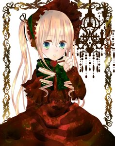 Rating: Safe Score: 0 Tags: 1girl blonde_hair dress flower frills image long_hair long_sleeves looking_at_viewer red_dress rose shinku simple_background solo twintails very_long_hair white_background User: admin