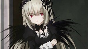 Rating: Safe Score: 0 Tags: 1girl bangs black_ribbon black_wings dress eyebrows_visible_through_hair feathered_wings hairband image long_hair long_sleeves looking_at_viewer open_mouth red_eyes ribbon silver_hair solo suigintou upper_body wings User: admin