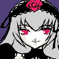Rating: Safe Score: 0 Tags: 1girl choker collar image looking_at_viewer monochrome red_eyes solo spot_color suigintou User: admin