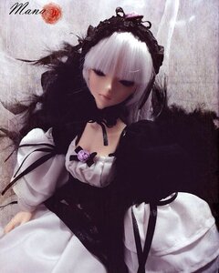 Rating: Safe Score: 0 Tags: 1girl bangs closed_eyes doll dress flower gothic_lolita lips lolita_fashion rose silver_hair solo suigintou User: admin