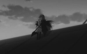 Rating: Safe Score: 0 Tags: 1girl blurry cloud depth_of_field floating_hair greyscale image long_hair monochrome sky solo standing suigintou very_long_hair User: admin