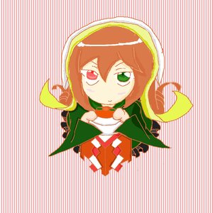 Rating: Safe Score: 0 Tags: 1boy brown_hair chibi full_body green_eyes heterochromia image looking_at_viewer red_eyes solo striped striped_background suiseiseki vertical_stripes User: admin