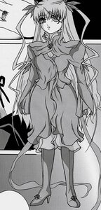 Rating: Safe Score: 0 Tags: 1girl barasuishou boots dress full_body greyscale hair_ribbon high_heels image long_hair long_sleeves monochrome ribbon solo standing two_side_up very_long_hair User: admin