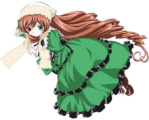 Rating: Safe Score: 0 Tags: 1girl alternate_color brown_hair dress drill_hair frills full_body green_dress green_eyes hat heterochromia image imageboard_desourced long_hair long_sleeves looking_at_viewer non-web_source red_eyes rozen_maiden simple_background solo suiseiseki twin_drills very_long_hair white_background User: admin