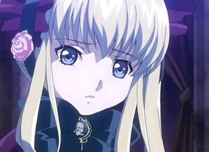 Rating: Safe Score: 0 Tags: 1girl bangs blonde_hair blue_eyes closed_mouth flower image long_hair looking_at_viewer pink_rose rose shinku solo User: admin