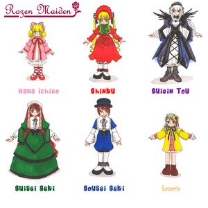 Rating: Safe Score: 0 Tags: bangs blonde_hair blue_eyes bonnet bow brown_hair dress drill_hair green_eyes hat hina_ichigo image lolita_fashion long_hair long_sleeves looking_at_viewer multiple multiple_girls pantyhose shinku short_hair smile suigintou suiseiseki tagme wings User: admin