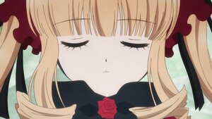 Rating: Safe Score: 0 Tags: 1girl bangs blonde_hair blush bow closed_eyes drill_hair flower image long_hair pink_rose red_flower red_rose rose shinku sidelocks solo twintails User: admin