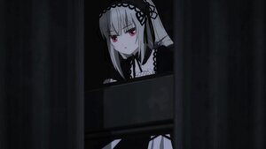 Rating: Safe Score: 0 Tags: 1girl bangs dress eyebrows_visible_through_hair hairband image looking_at_viewer red_eyes ribbon silver_hair solo suigintou User: admin