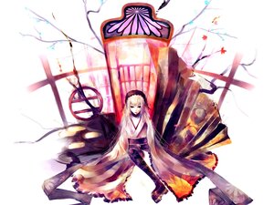 Rating: Safe Score: 0 Tags: 1girl auto_tagged blonde_hair boots bug butterfly butterfly_hair_ornament frills highres image insect iori_yakatabako japanese_clothes kimono long_hair rozen_maiden sitting solo suigintou thighhighs very_long_hair User: admin