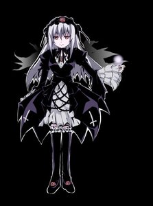 Rating: Safe Score: 0 Tags: 1girl black_wings dress flower frills full_body hairband image long_hair long_sleeves looking_at_viewer red_eyes rose silver_hair solo standing suigintou transparent_background wings User: admin