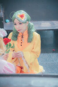 Rating: Safe Score: 0 Tags: 1girl drill_hair flower green_hair hair_flower hair_ornament kanaria lips petals photo red_flower rose solo User: admin