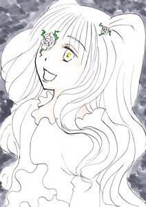 Rating: Safe Score: 0 Tags: 1girl flower green_eyes hair_ornament image kirakishou long_hair smile solo spot_color User: admin