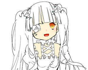 Rating: Safe Score: 0 Tags: 1girl :d bangs detached_collar dress flower hair_flower hair_ornament image kirakishou long_hair looking_at_viewer open_mouth puffy_sleeves simple_background smile solo upper_body white_background white_flower white_hair User: admin