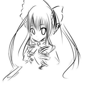 Rating: Safe Score: 0 Tags: 1girl blush greyscale image long_hair looking_at_viewer monochrome shinku simple_background sketch solo upper_body white_background User: admin