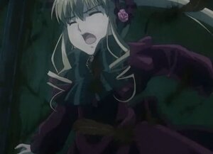 Rating: Safe Score: 0 Tags: 1girl bonnet closed_eyes dress drill_hair flower image long_hair long_sleeves open_mouth red_dress rose shinku solo suigintou upper_body User: admin