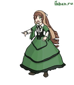 Rating: Safe Score: 0 Tags: 1girl brown_hair dress drill_hair full_body green_dress green_eyes head_scarf heterochromia image long_hair long_sleeves open_mouth red_eyes simple_background solo standing suiseiseki twin_drills very_long_hair white_background User: admin